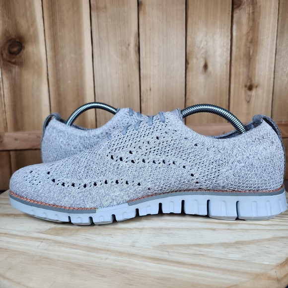 Cole Haan Zerogrand Stitchlite Shoes Mens 9.5 Gray Knit Oxford Sneakers Casual - Picture 6 of 9